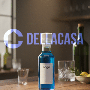 BLUE DRY GIN AL FIORDALISO - Della Casa italiano Personalizzato con Etichetta Brandizzata Vetro 10cl