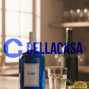BLUE DRY GIN AL FIORDALISO - Della Casa italiano Personalizzato con Etichetta Brandizzata Vetro 50cl