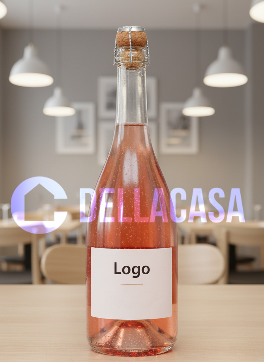 PROSECCO ROSE' DOC - Vino Della Casa Personalizzato con Etichetta Brandizzata VETRO 75Cl