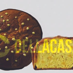 Panettone con Gocce di Cioccolato Bianco (senza lattosio) in cellophane neutro 750gr