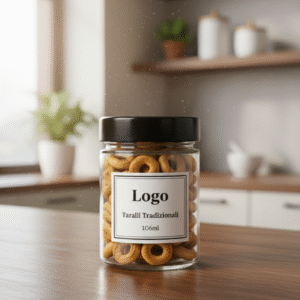 TARALLI TRADIZIONALI - Della Casa Personalizzati con Etichetta Brandizzata Vetro 50gr