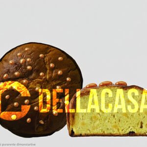 Panettone con Gocce di Caramello Salato (senza lattosio) in cellophane neutro 750gr