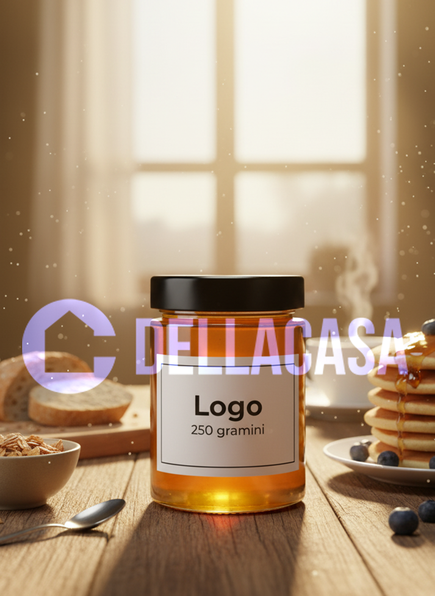 MIELE DI MILLEFIORI DI MAREMMA - Della Casa Personalizzato con Etichetta Brandizzata Vetro 250gr