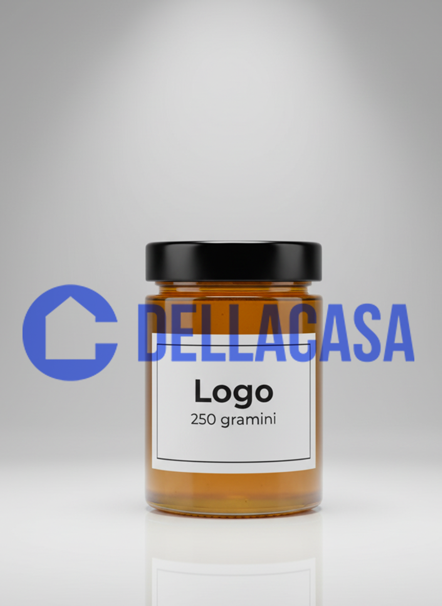 MIELE DI MILLEFIORI DI MAREMMA - Della Casa Personalizzato con Etichetta Brandizzata Vetro 250gr - immagine 2