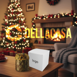 Panettoncino Milano (senza lattosio) in cellophane neutro 100gr + Astuccio personalizzabile al 100% in quadricromia su tutti i lati.